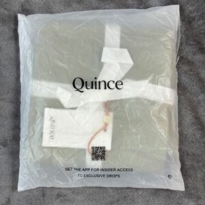 Quince European Linen Everyday Napkins Set of 4 Willowleaf Green 20x20 NEW